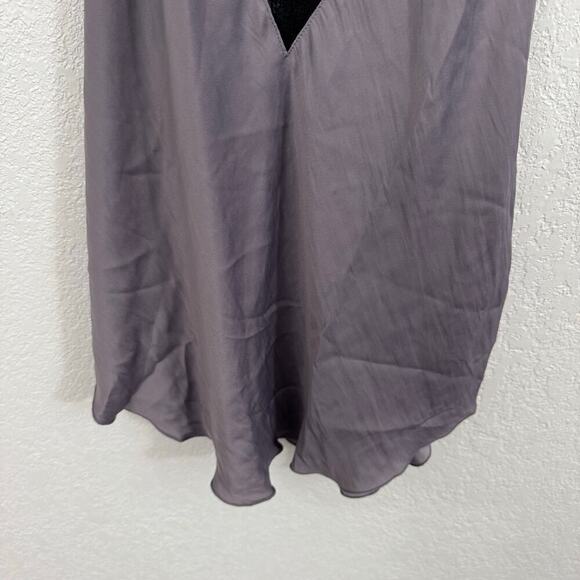 NEW NWT Free People Starlight V-Neck Lace Trim Cami Top Silver Mauve Purple S - Picture 6 of 11